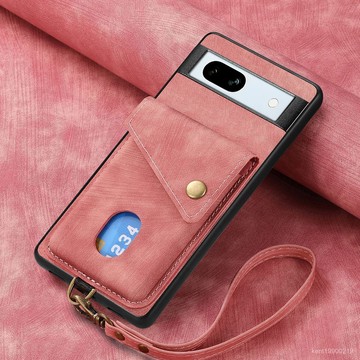 Google穀歌手機殼 保護殼 適用穀歌9卡包手機殻純色複古多插卡掛繩支架Pixel 9Pro手機皮套 GCAR