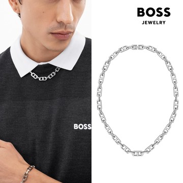 【BOSS】Kode Chain 不鏽鋼重構項鍊-銀色 1580725