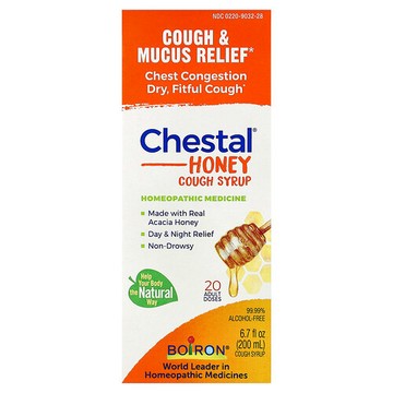 Boiron, Chestal Honey，咳嗽緩解糖漿，6.7 液量盎司（200 毫升）