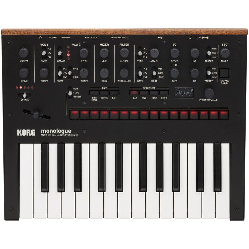 KORG モノフォニック アナログ シンセサイザー monologue BK モノローグ ブラック 25鍵 16ステップシーケンサー オシロ