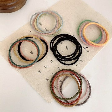 皮筋發繩網紅凈版橡皮筋女森系頭繩復古皮套扎頭發圈簡約氣質發飾