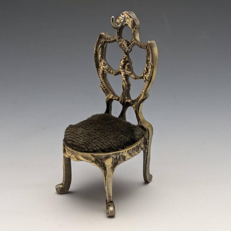 1920年代 真鍮製 椅子型 懐中時計ホルダー グレーシート | LINE ...