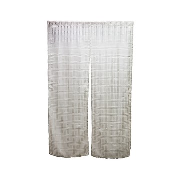 J&N 卡諾格線長門簾 穿桿式 134-150cm 現代風格 100%聚酯纖維  150 x 90cm  棕灰色