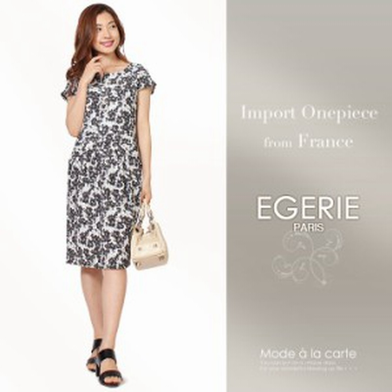 ワンピース レディース Egerie Paris 花柄ワンピース 半袖 膝丈 きれいめ 夏 40代 リゾート トラベル デート 30代 春 花柄 かわいい 袖あ 通販 Lineポイント最大1 0 Get Lineショッピング
