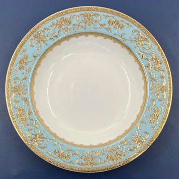 NAMES 深盤外貿出口浮雕黃金歐式8.5英寸餐具中東迪拜陶瓷草帽盤