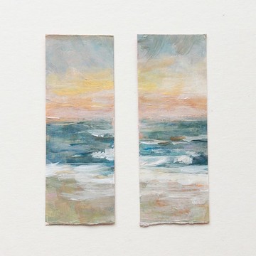 Starry景.物&畫 原畫/手繪/印象派療癒裝飾 一道海浪的捕捉-含框