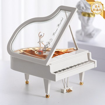 【旋轉芭蕾女孩】天空之城八音盒 音樂盒 生日禮物 女生禮物 情人節禮物 新年禮物 木質鋼琴造型 手工上弦 浪漫氛圍燈 女生閨蜜送禮