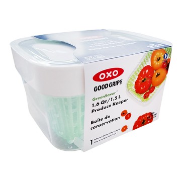 OXO 蔬果活性碳長鮮盒1.5L 延長保鮮 活性碳過濾 冰箱收納  1個