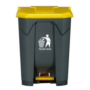 大容量垃圾桶腳踏式帶蓋商用戶外環衛號黑色家用廚房有蓋腳踩薇妍[DD080109]