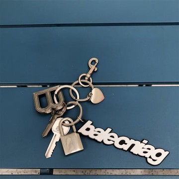 適用于巴家rodeo包包掛件時尚個性鑰匙扣金屬鎖頭手工DIY飾品