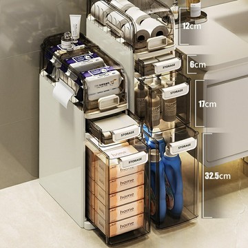 【縫隙收納神器】夾縫櫃 收納櫃 儲物櫃 抽屜櫃 縫隙櫃 帶滑輪 多層加厚 浴室客廳廚房 可定製尺寸 雜物整理