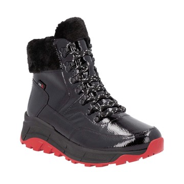 R-EVOLUTION BLACK CASUAL CLOSED LADIES MID HEIGHT BOOTS 黑色女款鞋子