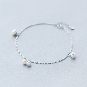 925純銀手鍊 珍珠手環-古典秀氣大方俐落情人節禮物女飾品73dp95【獨家進口】【米蘭精品】