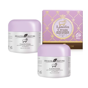 【Health Nature】玫瑰美肌綿羊霜含玫瑰胎盤素維他命E(2入組 100g/罐)