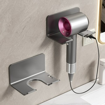 公司貨 免運 速發 開發票 吹風機置物架免打孔衛生間壁掛式太空鋁電吹風機支架浴室風筒收納