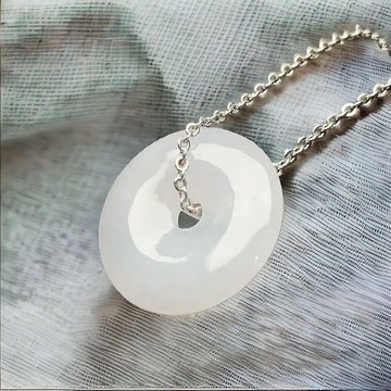 【願‧平安】冰糯種翡翠平安扣吊飾 | 天然緬甸玉翡翠A貨 | 送禮