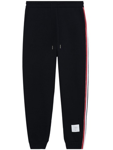 Thom Browne - RWB stripe loopback track pants - men - Cotton - 1 - Blue