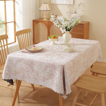 歐式唐頓莊園輕奢長方形餐桌提花餐桌布防塵美化裝飾茶幾布