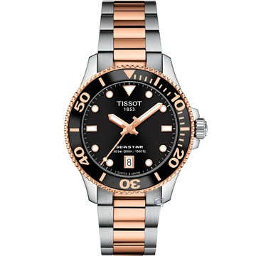 TISSOT 錶 官方授權 Seastar 1000 海星300米潛水錶 女錶 中性錶-36mm T1202102205101