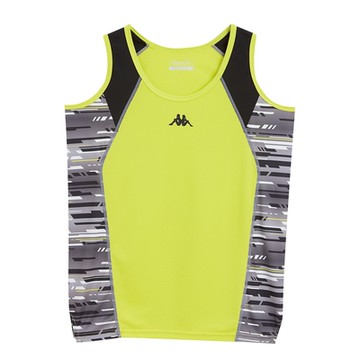 KAPPA義大利  舒適排汗速乾女田徑背心 岩草綠 黑 RA72-L962-4