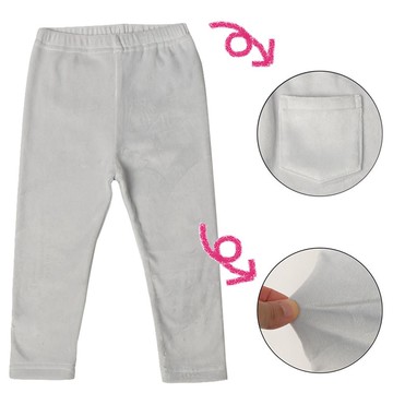 akachan honpo - 10分軟綿彈性內搭褲-灰色