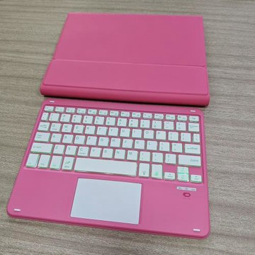 適用三星Tab A9 Plus平板保護殼觸摸板藍牙鍵盤可拆卸7色光可充電