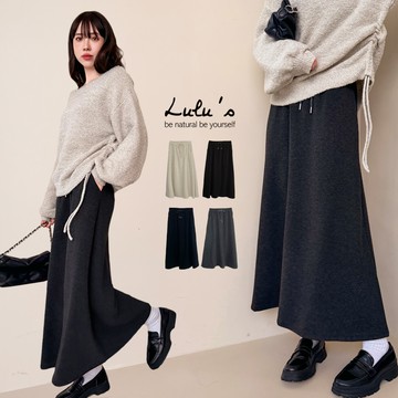 限時下殺/柔軟羊絨A字傘擺長裙４色【A05250120】