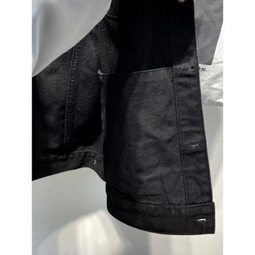 純黑色高端牛仔外套男秋冬新款2025高級感痞帥復古寬松短款夾克衣