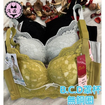 『A&J』#6321 B.C.D罩杯 無鋼圈內衣➡️無痕後背 下圍月牙提托片 托高集中👉雙膠條 穩定包覆 寬版四排扣❤️