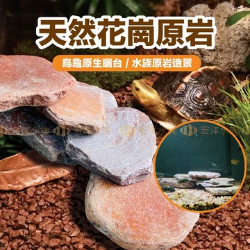 宏洋水族【天然花崗原岩✨曬台/躲避洞】魚缸造景 水族造景 躲避洞 魚〞烏龜台、烏龜島、烏龜曬背台、曬台、曬臺、烏龜、底砂