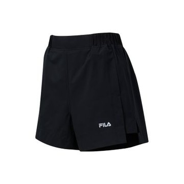 FILA 女平織短褲-黑色 5SHA-5329-BK
