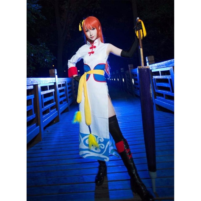 銀魂 神楽 コスプレ 神楽ちゃん 衣装 銀魂 神楽 コスプレ衣装(XL)＆ウィッグ 神楽