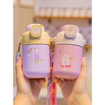 保溫杯3歲幼兒園女童兒童360ml迷便攜小巧小容量迷你小號吸管水杯