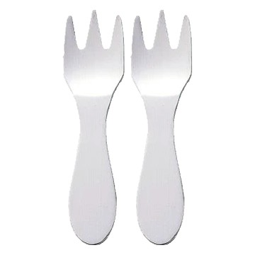 SALUS 佐藤金屬 圓弧造型餐具  叉子  2支  銀色