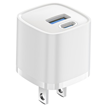 OMG 30W氮化鎵GaN快充頭 A + C雙孔充電器  白色  1個