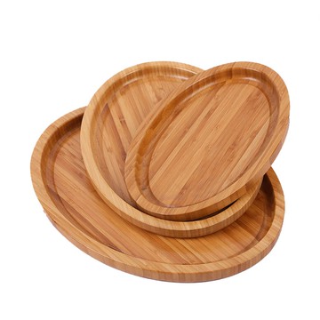 竹木托盤橢圓餐廳酒店創意加厚中式茶盤家用廚房田園端西餐簡約日