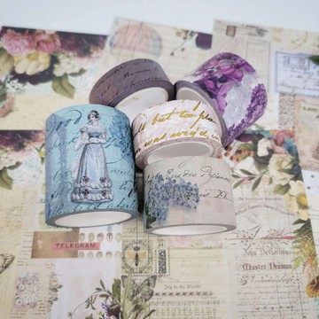 Vintage Jane Austen Regency Theme washi Tapes & Scrapbook
