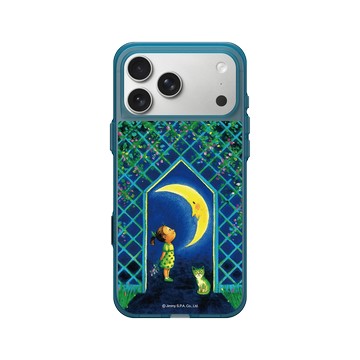 iPhone 17 Pro Max Clear (相機按鈕) 夜幕藍 - 幾米 Jimmy Liao - 幸運遇見你-遇見月亮