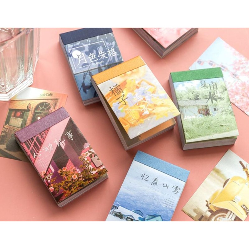 コラージュ シール ステッカー 景色 豆本 写真 日本 海外 手帳 カード