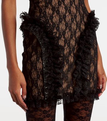 Self-Portrait x Christopher Kane embellished lace minidress