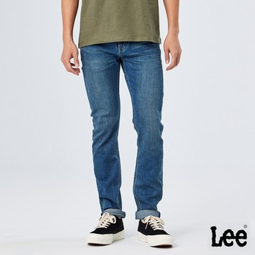 Lee 男款 706 低腰合身窄管牛仔褲 中藍洗水