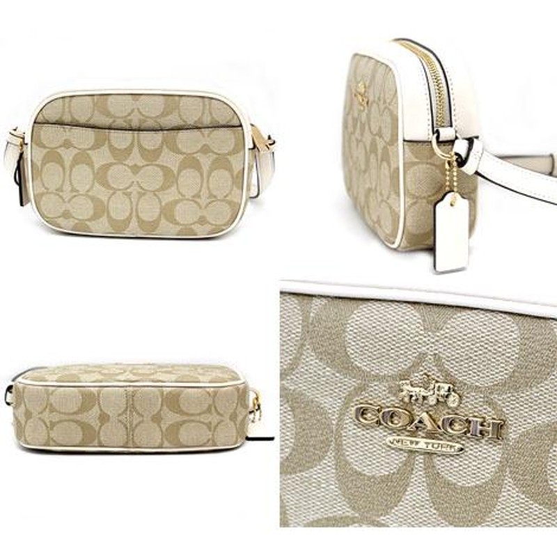 COACH コーチ アウトレット C9926 IMDQC シグネチャー PVC レザー ミニ ジェイミー カメラ バッグ ショルダーバッグ ライトカーキ ×チョーク | LINEブランドカタログ