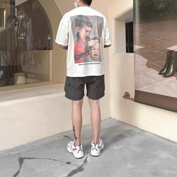 【AMERO】男裝 女裝 短袖圓領Ｔ恤 調皮男孩 寬鬆 落肩 情侶裝