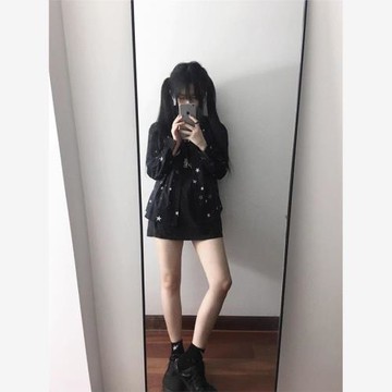 亞文化外套襯衫夏季薄款長袖防嗮衣女軟妹甜美可愛風星星襯衫
