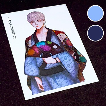 青和 (2色) 10張 (honne market) 人物貼紙 韓國水怪