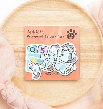 今天的貓心情 - 原創防水貼紙包 (16張入)
