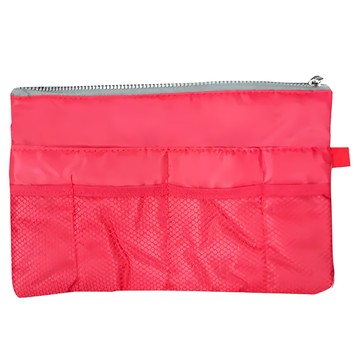 E.City 手提加厚大容量收納包中包 紅色  32.5 x 22 x 2cm