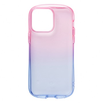 iFace 日本  iPhone 14 Pro Max Look in Clear Lolly 抗衝擊透色糖果保護殼 - 藍寶蜜桃色