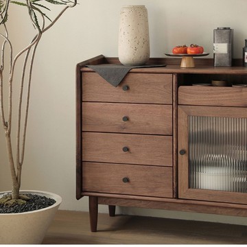 免運/公司貨 餐邊櫃 原木餐邊櫃 日式實木餐邊柜胡桃色儲物柜小戶型沙發邊柜客廳茶水柜入戶玄關柜 可開發票 全館五折 工廠現貨直銷 新品特價 z10302