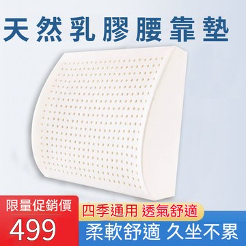 天然乳膠護腰靠墊 人體工學腰靠枕 辦公室汽車座椅墊 透氣腰枕 矯正坐姿 舒適支撐